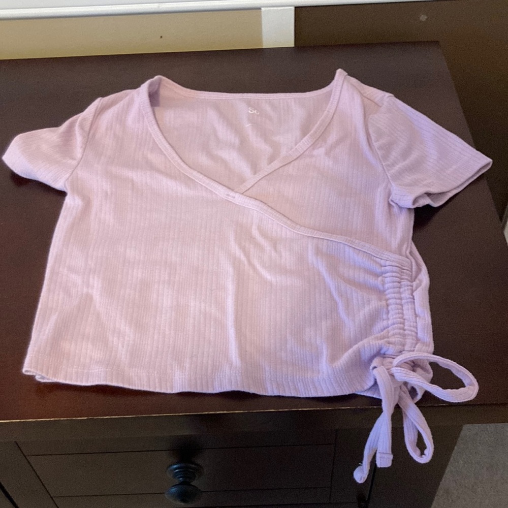 SO pink crop top tee shirt